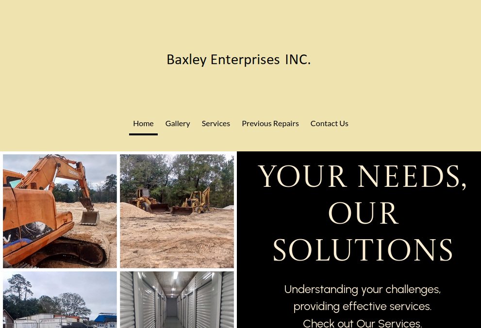 Baxley Enterprises homepage preview