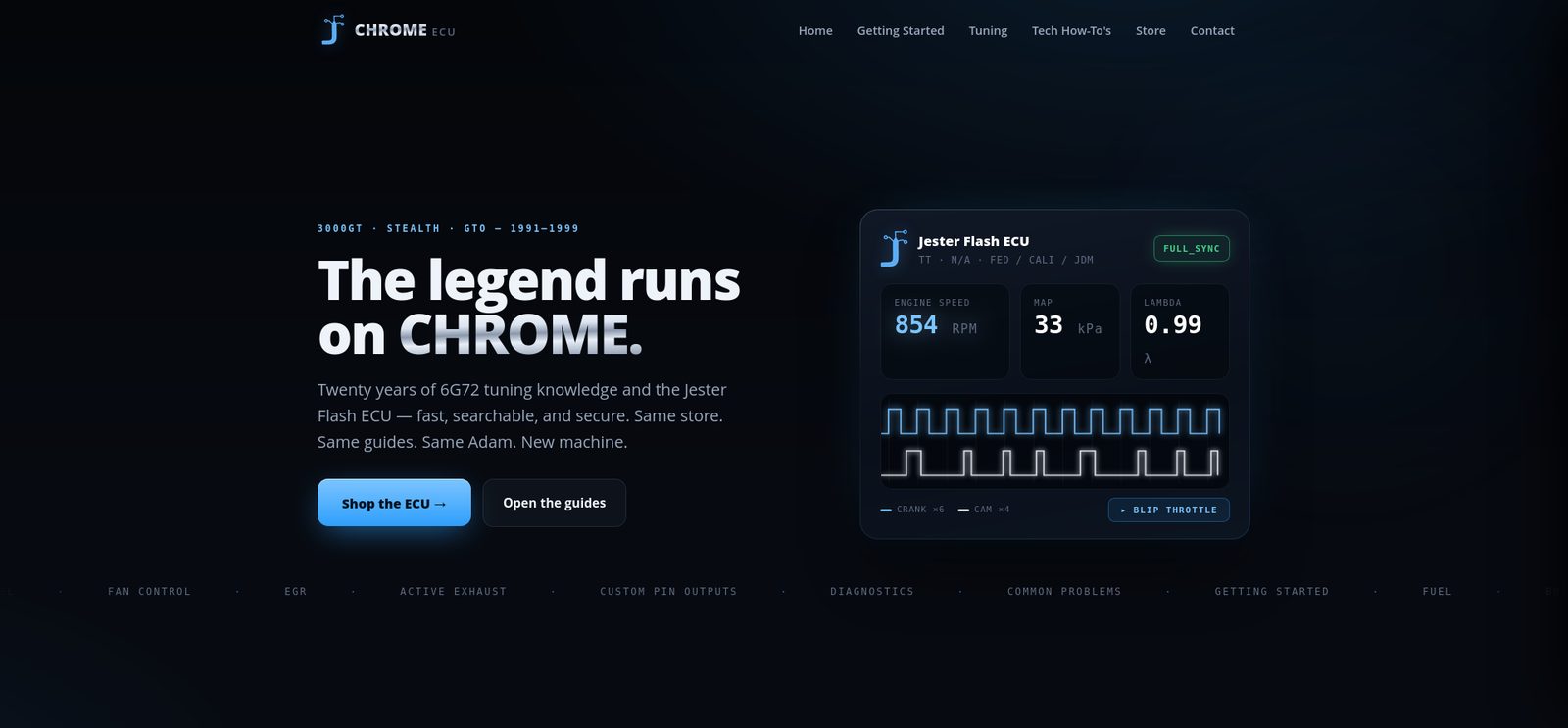 Chrome ECU homepage preview